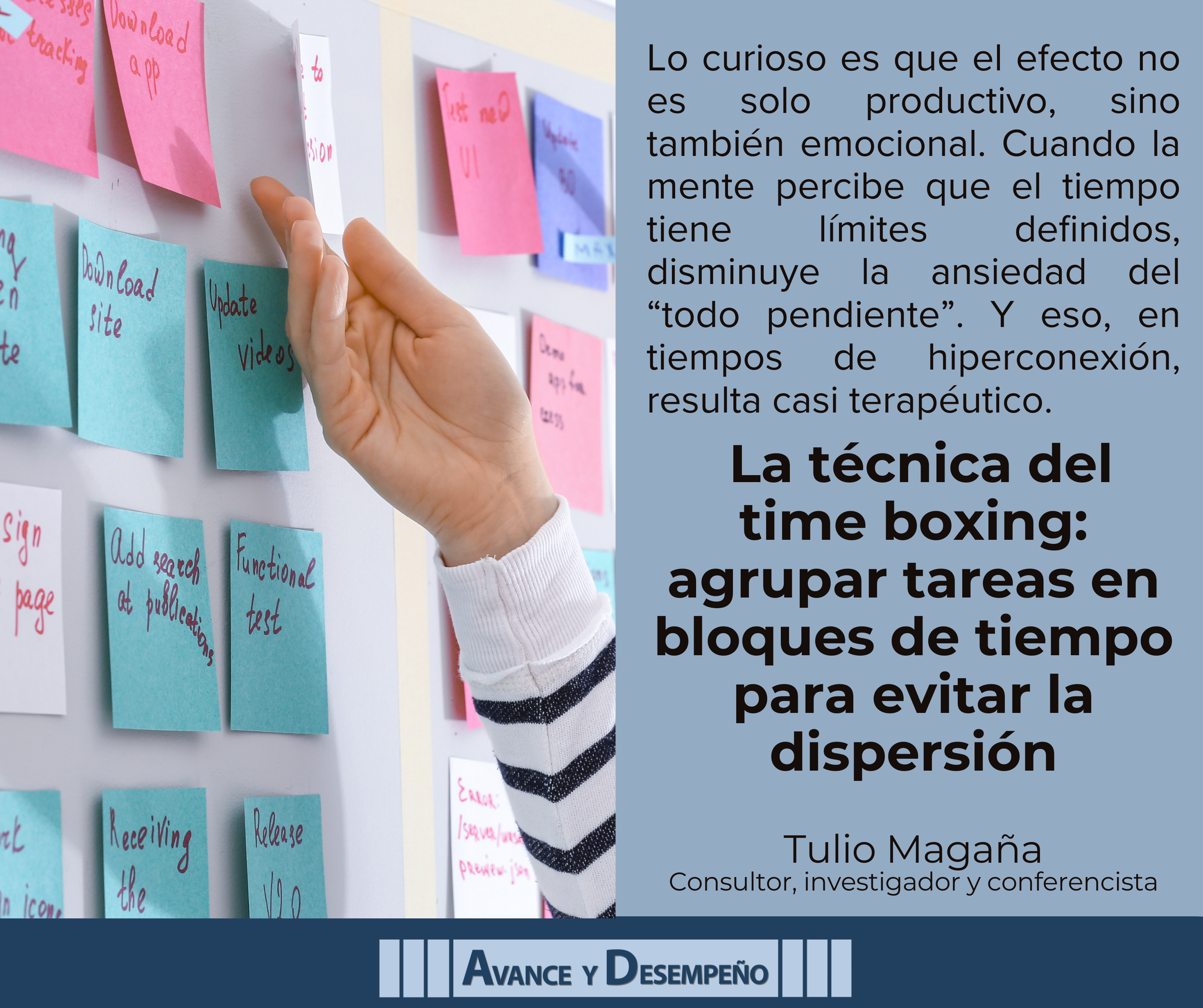 La técnica del time boxing: agrupar tareas en bloques de tiempo para evitar la dispersión