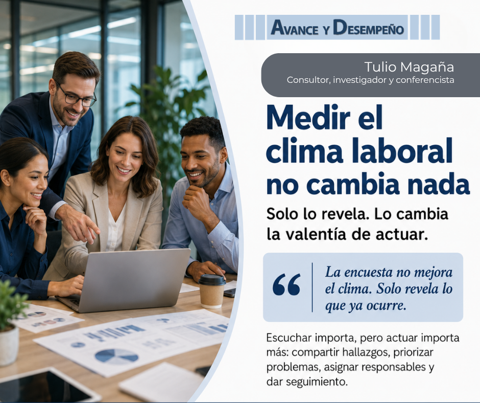 Medir el clima laboral no transforma nada