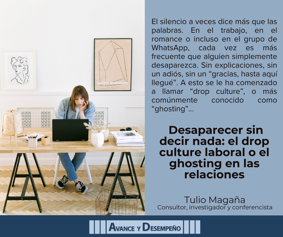 Desaparecer sin decir nada: el drop culture laboral o el ghosting en las relaciones